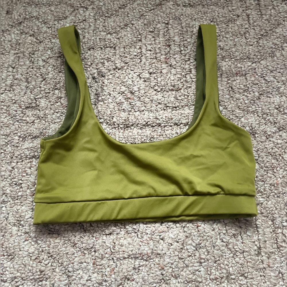 reverseable swim suit top!! green.